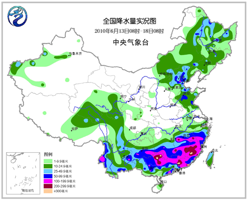 中央气象台专家分析,6月13日以来南方强降雨过程具有降雨范围广